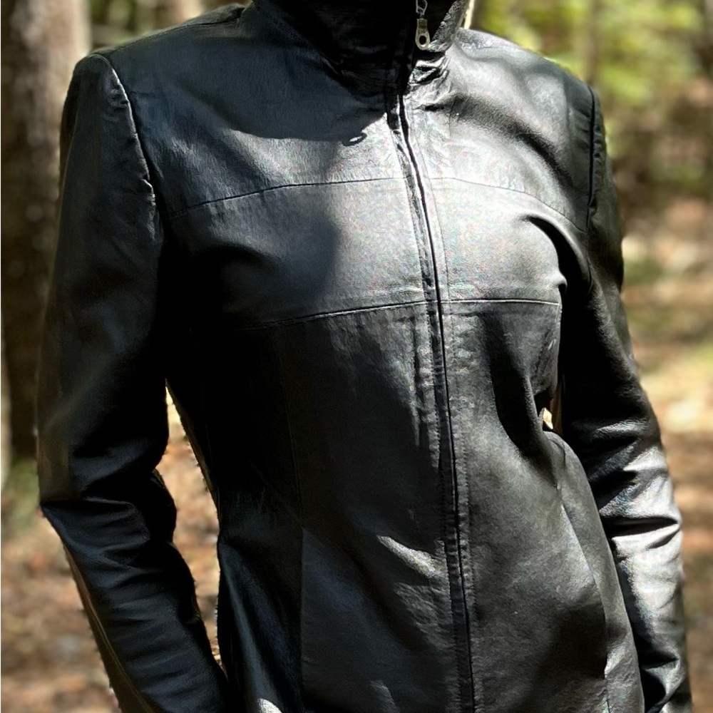 Source Unknown Black Leather Jacket